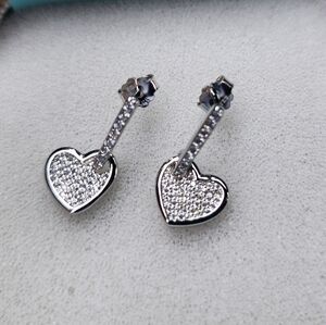 White Frost, Heart Earrings .925, Ryze, sterling silver,